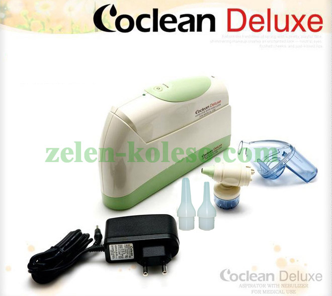 Электрический спрей аспиратор для носа Coclean Deluxe соплеотсос  комплект поставки